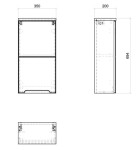 COMAD - Horní skříňka 35cm 1 dvířka BALI bílá 5907611647516