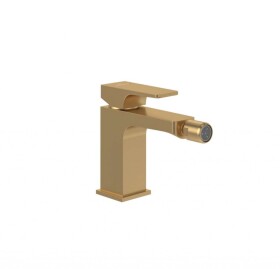 VILLEROY & BOCH - Architectura Square Bidetová baterie s výpustí, AquaSmart, kartáčované zlato TVB12500100076