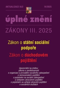 Aktualizace III/2 2025 - Zákon státní sociální podpoře - kolektiv autorů
