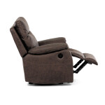 TV a relaxační křeslo s elektrickým ovládáním, potah hnědá látka v dekoru vintage, 1 motor 240V