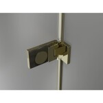 MEXEN/S - Lunar-F sprchový kout skládací dveře levá 90 x 90, transparent, zlato 836-090-090-50-00-L