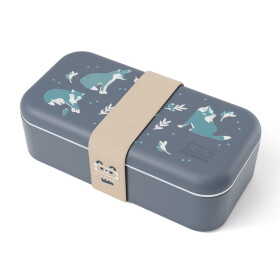 Monbento Svačinový box Monbento Foodie Wolf 500 ml, modrá barva, plast