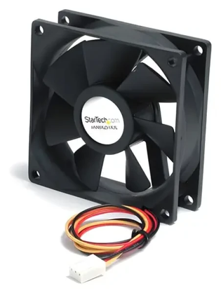 StarTech tichý ventilátor 80 mm černý / Ventilátor / 80x80x25 mm / -10 až 80 °C / plast (FAN8X25TX3L)