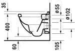 DURAVIT - Starck 3 Závěsné WC, WonderGliss, bílá 22270900001