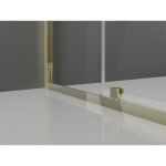 MEXEN - Exo čtvercový křídlový sprchový kout 90 x 90, transparent, zlato 8110-090-090-50-00