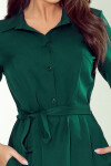 Dámské rozšířené košilové šaty v lahvově zelené barvě XL model 7990251 - numoco