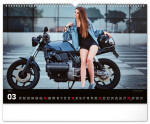 Nástěnný kalendář 2027 Notique Girls & Bikes, 48 x 33 cm
