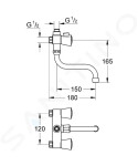 GROHE - Costa S Vanová víceúčelová baterie, rozteč 120 mm, chrom 26788001