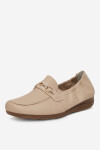 Polobotky Rieker L9354-60 Přírodní kůže (useň) - Lícová