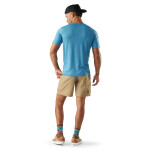 Pánské merino triko krátký rukáv SMARTWOOL Men's Merino Short Sleeve Tee Boxed, Mineral Blue velikost: M