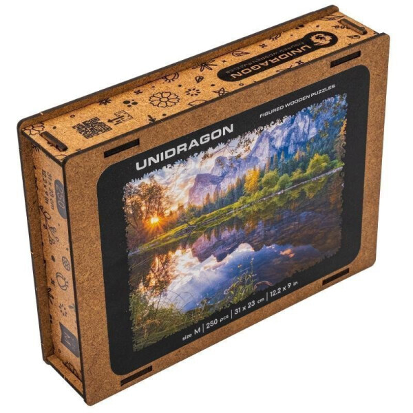 UNIDRAGON dřevěné puzzle JEZERO velikost M (31x23cm)