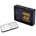 Digitus DS-55345 4 + 2 porty HDMI přepínač LED ukazatel, s dálkovým ovládáním, UHD, kovový ukazatel, lze spínat jednotli