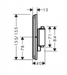 HANSGROHE - ShowerSelect Comfort Ventil pod omítku, pro 3 spotřebiče, kartáčovaný bronz 15587140