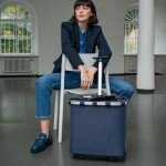 Nákupní košík na kolečkách Reisenthel Carrycruiser Herringbone dark blue