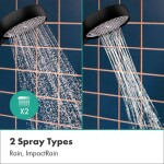 HANSGROHE - Activera S Set sprchové hlavice, tyče a hadice, 2 proudy, EcoSmart+, Water Boost, matná černá 28863670