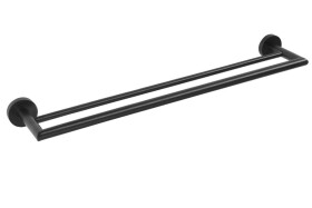 SAPHO - X-ROUND BLACK dvojitý držák ručníků 600, černá mat XR401B