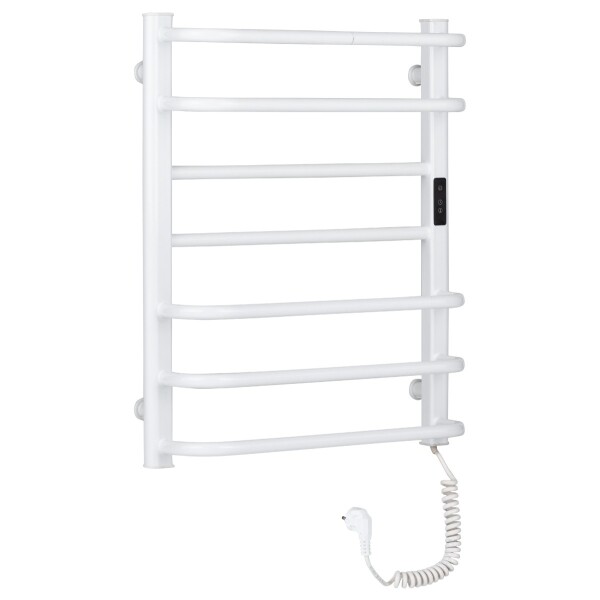 CERANO Elektrický sušák ručníků Ricardo, s displejem - 126 W - bílá lesklá - 660x550 mm