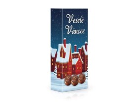 Červené vánoční pralinky domečky 84g