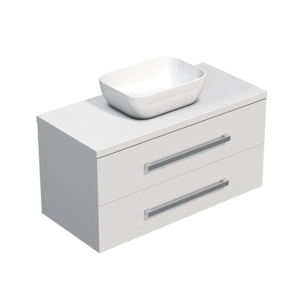 Koupelnová skříňka s krycí deskou SAT Cube Way 100x53x46 cm bílá lesk CUBE461003BISAT45 CUBE461003BISAT45
