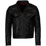 Pánská Kožená Bunda Genevieve Essence Brixton Černá Velikost: M