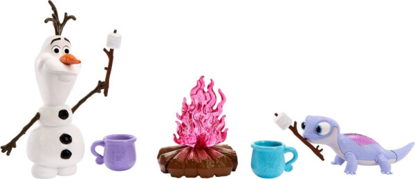 Ledové království Olaf a Bruni u ohýnku - Mattel Disney