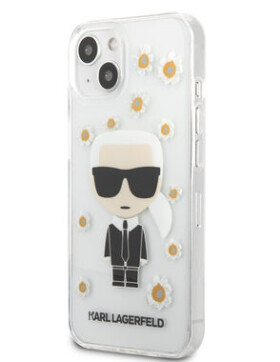 Pouzdro Karl Lagerfeld Ikonik Flower iPhone 13 mini čiré