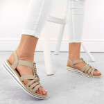 Pohodlné sandály Rieker W RKR680 beige 39