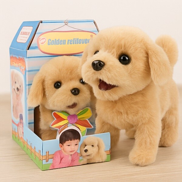 MalPlay Plyšový pejsek na baterie Golden Retriver