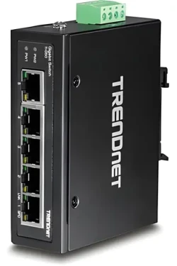 TRENDnet TI-G50 / Průmyslový switch / 5-port Gigabit / IP30 / DIN lišta / -40 až 75 °C (TI-G50)