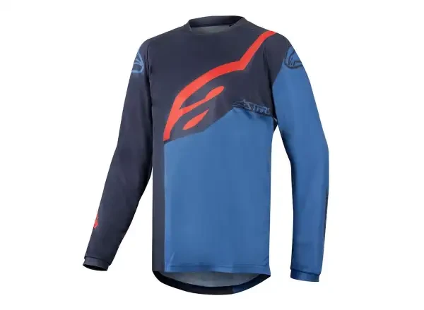 Alpinestars Racer dětský dres dlouhý rukáv Dark Navy/Mid Blue/Red vel. L