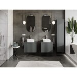 MEXEN/S - Orio koupelnová skříňka pod umyvadlo 60 cm s deskou, 1 šuplík, grafit mat 91A10-06047-1-BFC66