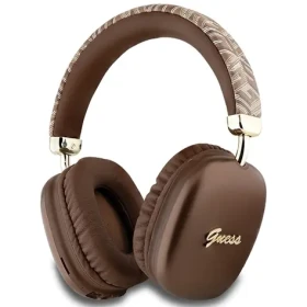 Guess GCube Metallic Script Logo hnědá / Bluetooth sluchátka / On-ear (GUBHK1GCTCSW)