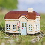 Ib Laursen Keramický svícen Ebeltoft Light Blue door, modrá barva, zelená barva, keramika