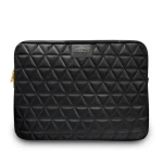 GUESS Quilted pouzdro pro notebook 13 černá / EKO kůže (3700740471562)