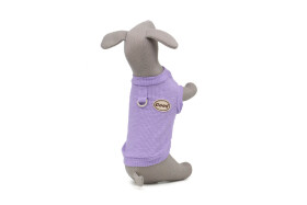 Goody tričko pro psa - žebrovaný prodyšný polyester Barva: Fialová, Délka zad (cm): 20, Obvod hrudníku: 28 - 32 cm