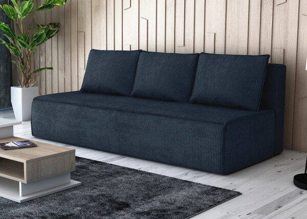 FRONTI Pohovka FIRE REST - tmavěmodrá - manšestr - LINCOLN 77 22688