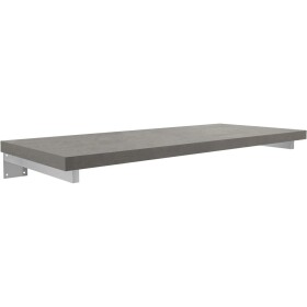 CERANO Deska pod umyvadlo Navira Pro + 2 skryté konzole - betonově šedá - 60x46x3,6 cm