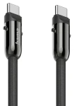 Hama USB-C 2v1 černá / Kabel a řemínek na telefon / USB-C - USB-C / 1,2 m / rychlé nabíjení
