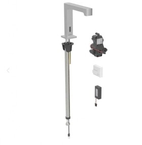 GEBERIT - Brenta Elektronická umyvadlová baterie, bateriové napájení, easy to clean, kartáčovaná nerez 116.194.SN.1