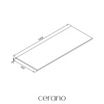 CERANO - Deska pod umyvadlo Adele - dub zlatý Craft - 120,2x1,8x45,3 CER-801357