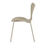 Židle jídelní, cappucino plast, čtyřnohá kovová podnož