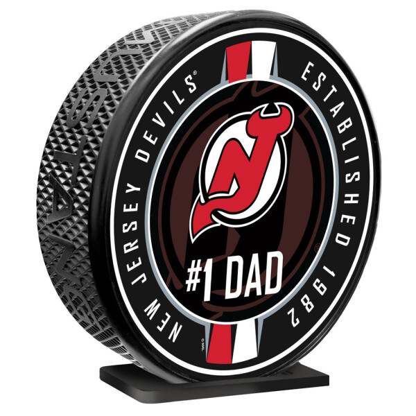 Mustang Puk New Jersey Devils NHL 8" MEGA Puck #1 Dad Ribbon