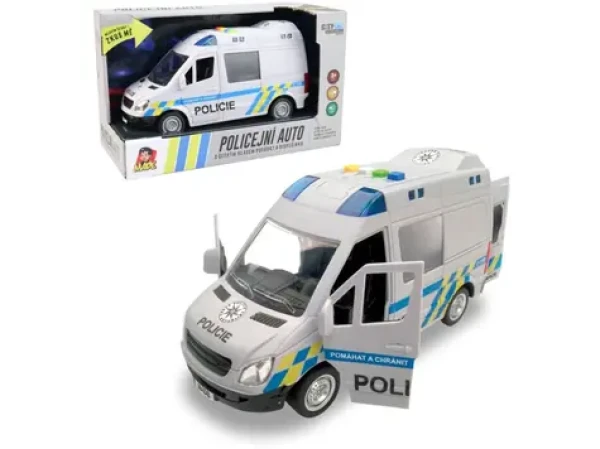 MaDe Auto policejní dodávka na setrvačník s reálným hlasem posádky