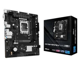 ASRock H610M-HDV/M.2 D5 / H610 / LGA 1700 / 2x DDR5 / PCIEx16 / 1x GLAN / mATX (90-MXBTU0-A0UAYZ)