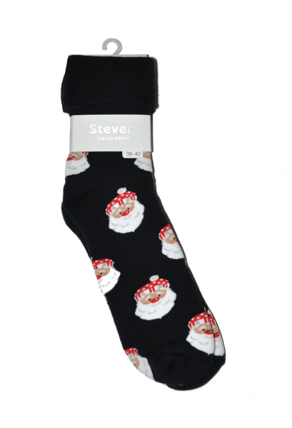 Ponožky Steven art.030 Vánoce 35-40 černá 35-37
