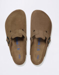 Birkenstock Boston Soft Footbed Suede Leather Dark Tea Tonal FB 38