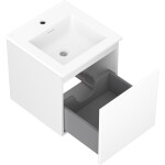MEXEN/S - Orio koupelnová skříňka 45 cm s umyvadlem Otis, 1 šuplík, bílá mat 91A10-04547-1-BF01-W18M01