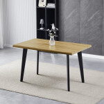 Jídelní stůl 130x80cm, mdf, divoký dub, HT-F4413 OAK
