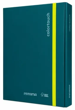 Mitama Color Touch tmavě zelená / Desky na dokumenty / 3 chlopně / gumička / hřbet 5 cm (62034-90282)