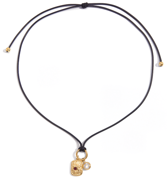 ELENYS Relic Cord – pozlacený náhrdelník 18K žluté zlato Délka: Nastavitelná / 82 cm max.